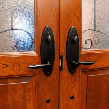 Wrought Iron Grille French Entry Door