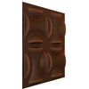 York EnduraWall 3D Wall Panel, 12-Pack, 19.625"Wx19.625"H, Aged Metallic Rust