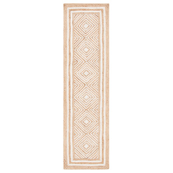 Safavieh Vintage Leather Collection NF889A Rug, Natural/Ivory, 2'3" X 9'