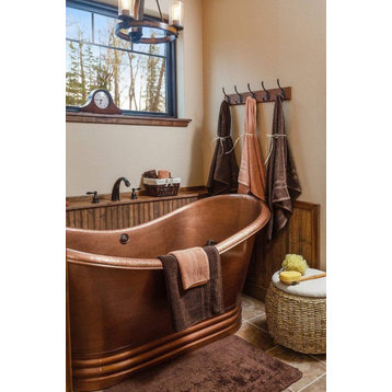 Euclid 6' Copper Freestanding Bathtub With Overflow