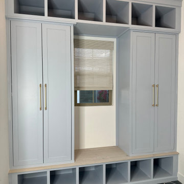 Custom Mudroom Built-Ins with Storage Cubbies