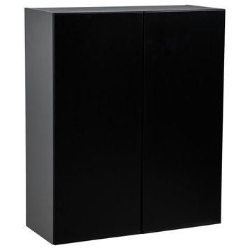 33 x 36 Wall Cabinet-Double Door-with Black Matte door