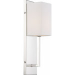 Nuvo Lighting - Nuvo Lighting 60/6693 Vesey - 1 Light Wall Sconce - Vesey; 1 Light; Wall Sconce; Brushed Nickel FinishVesey 1 Light Wall S Polished Nickel WhitUL: Suitable for damp locations Energy Star Qualified: n/a ADA Certified: n/a  *Number of Lights: Lamp: 1-*Wattage:60w Type B Candelabra Base bulb(s) *Bulb Included:No *Bulb Type:Type B Candelabra Base *Finish Type:Polished Nickel