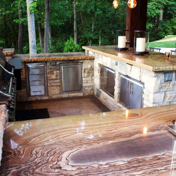 Sunset Hills Woodland Estate Pavilion & Custom Outdoor Kitchen