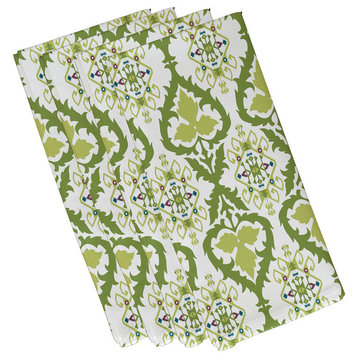 Bombay, Geometric Print Napkin, Green, Set of 4