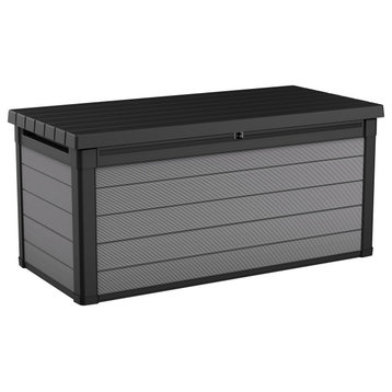 Premier 150 Gallon Large Outdoor Deck Box, Gray, by Keter