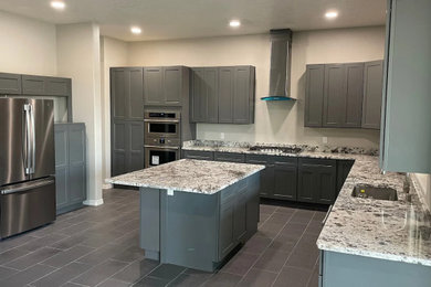 Example of a trendy kitchen design in Albuquerque