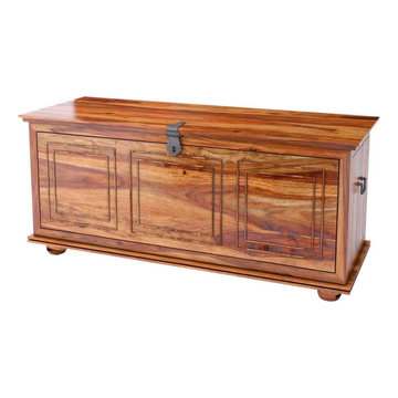 Pecos 54" Handcrafted Solid Wood Storage Trunk