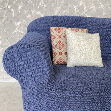 Blue 2 Seater Loveseat Slipcover | Microfibra Collection