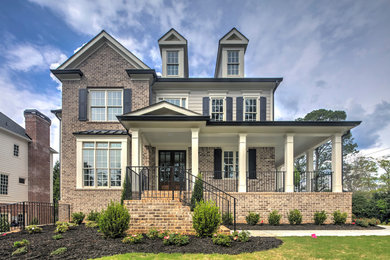 Example of a transitional exterior home design in Atlanta