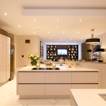 Open Plan Luxury Kitchen and Family room