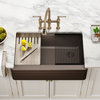 Bellucci Workstation 33" Farmhouse Apron Granite Composite Kitchen Sink MBR