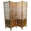 Bamboo Divider And Screen, 4-Panel, Self Standing, 72"x72"