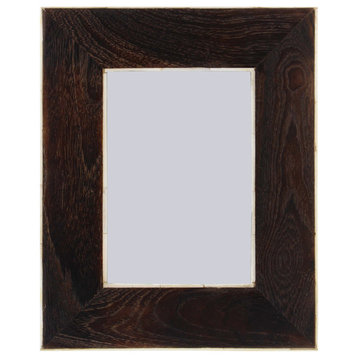 Modern Rectangular Wooden Picture Frame With Bone Lining, 10"