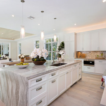 Transitional White Kitchen with a Sophisticated Touch - Delray Beach