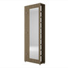 Atlin Designs 10-Shelf Shoe Closet With Mirror, Oak