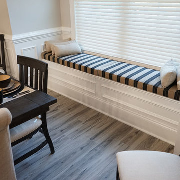 Window seat bench cushions add class to dining room