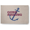 Gone Fishing Nautical & Coastal Chenille Area Rug