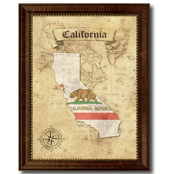 California State Vintage Map, 21"x27"