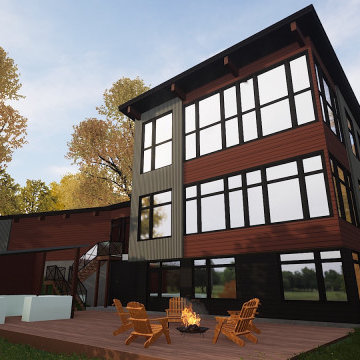 Ottawa River Modern Custom Waterfront Home