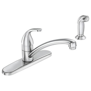 Moen Adler Single-Handle Kitchen Faucet w/ Side Spray, Lever Handle, Chrome