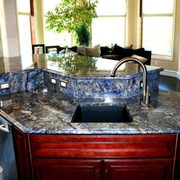 A Striking Blue Kitchen- Blue Bahia