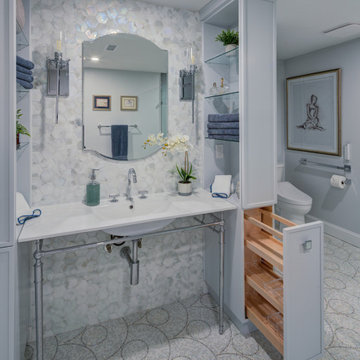 Glass Tile Vanity Feature Wall