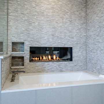 Modern Master Bathroom in Norman, OK with UltraCraft Cabinetry