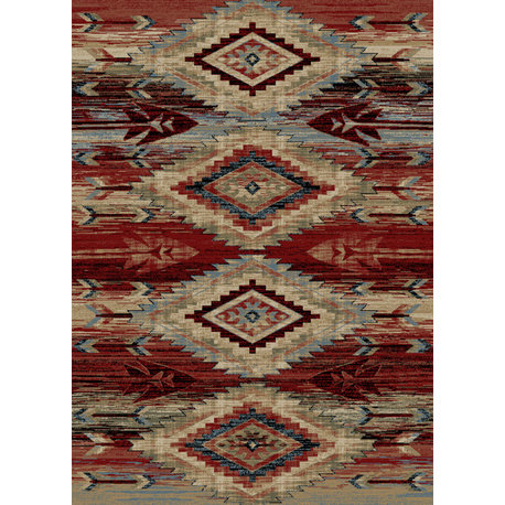 American Destination Broken Bow Lodge Area Rug, Multi, 5'3"x7'3"