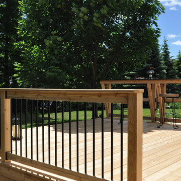 Mississauga Rd. Cedar Deck With Granite Top Bar
