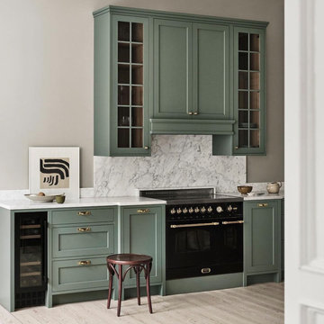 Green Shaker Cabinets