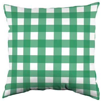 Buffalo Plaid Double Sided Pillow, Green, 16"x16"