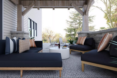 Example of a trendy patio design in Boston