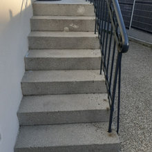 Résine sur escalier extérieur