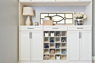 Example of a minimalist closet design in Seattle
