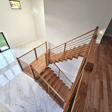 Project #143 | Floating Red Oak Staircase