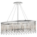 Kichler Lighting - Kichler Lighting 43725CH Piper - Six Light Oval Chandelier - Piper 6 Light Oval Chandelier/Pendant mixes modern with femininity with its delicate glass bead accents. Making this a focal point in any modern room is the linear detail in the clear glass and metal rods finished in Chrome.  Canopy Included: TRUE  Shade Included: TRUE  Canopy Diameter: 9.25 X 5.Piper Six Light Oval Chandelier Chrome Clear Glass *UL Approved: YES *Energy Star Qualified: n/a  *ADA Certified: n/a  *Number of Lights: Lamp: 6-*Wattage:60w B bulb(s) *Bulb Included:No *Bulb Type:B *Finish Type:Chrome