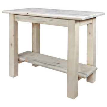 Montana Woodworks Homestead Solid Wood Console Table with Shelf in Natural