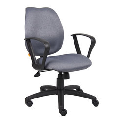 Gray Mid Back Fabric Office Task Chair - Office Chairs