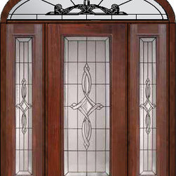 Prehung Side lights-Transom Door 80 Fiberglass Marsais Full Lite - Front Doors