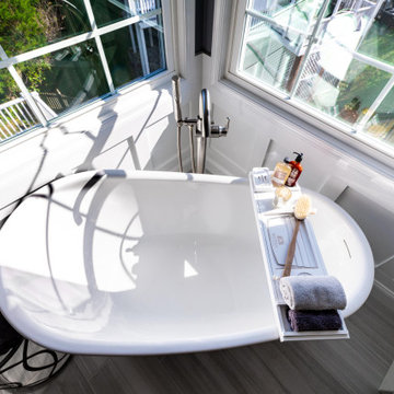 Master Bathroom Remodeled With Stand Alone Tub, Standing Shower & Big Cabinets