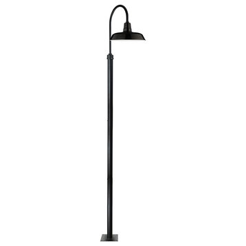 Cocoweb 14" Vintage LED Street Lamp in Black With 11' Post