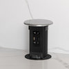 Lew Electric Pop Up Kitchen Outlet With USB Charger, Stainless Steel