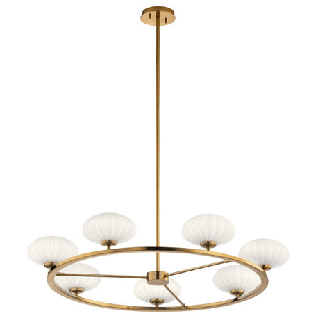 Pim 7-Light Contemporary Chandelier in Fox Gold