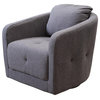 GDF Studio South Hampton Charcoal Ash Swivel Chair