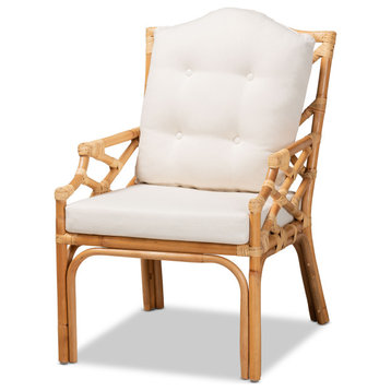 Sonia Modern Natural Finished Rattan Armchair