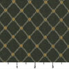Hunter Green And Gold Diamond Jacquard Woven Upholstery Fabric By The Yard