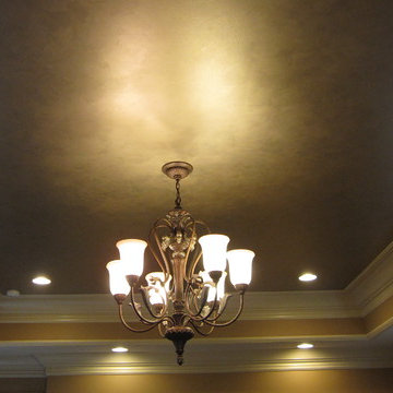 Bronze/metallic ceiling