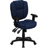 Flash Furniture Mid-Back Navy Blue Fabric Multi-Functional Ergonomic Task Chair