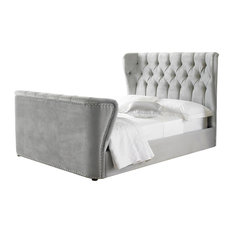 Copenhagen Bed, Grey, With Damask Ortho Care Mattress, Double